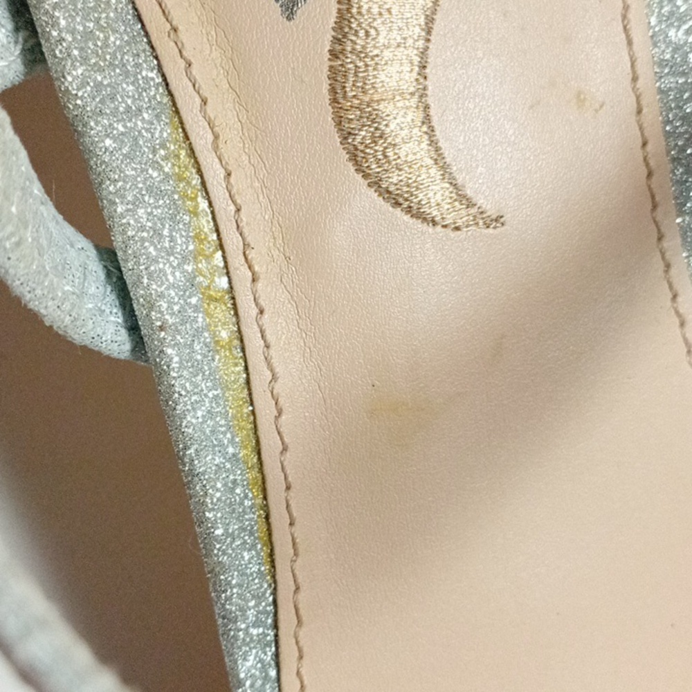 Nina Beckie-YG Shimmering Silver Refine Pointed Heels Size 10M - Picture 13 of 17